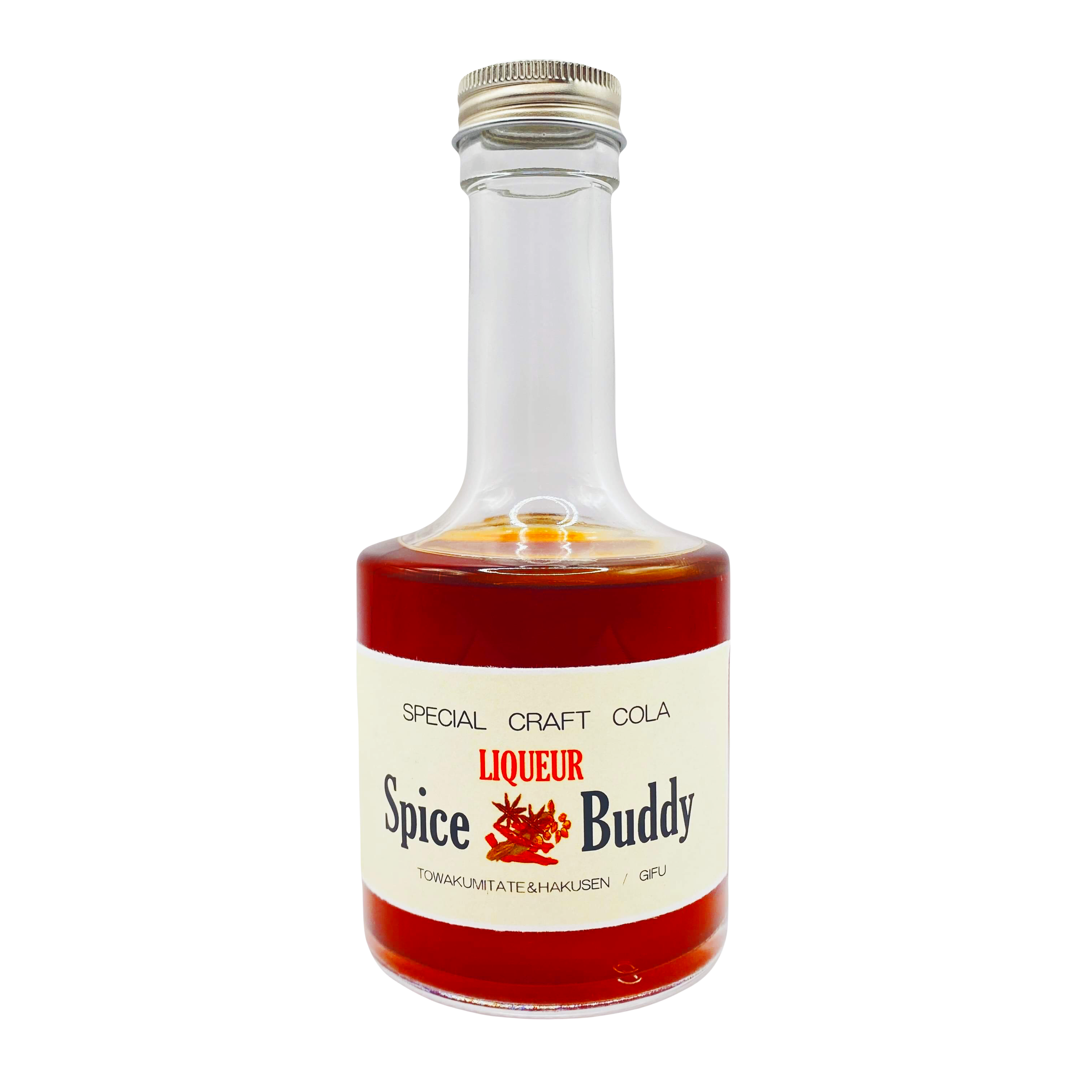 「Spice Buddy」という名前の無添加のクラフトリキュールは、岐阜県産の米を使用した焼酎にクラフトコーラのスパイスを漬け込んで作られています。このリキュールは、地元の白扇酒造とのコラボレーションで生まれ、その名前も由来しています。  「スパイスバディ」はフェアトレードコーラの14種類の天然素材スパイスを贅沢に使用し、歴史ある伝統的製法で作られ、職人技が活かされています。また、アレルギー反応が心配な方でも安心して飲むことができます。  このリキュールのアルコール度数は40度で、クラフトコーラのスパイスの香りと味わいはピリッと辛く、スパイシーです。そのため、料理との相性も抜群です。飲み方は、炭酸で割ったり、ストレートで飲むこともできます。また、アイスクリームや、かき氷のデザートのレシピにも使うことができ、美味しい味わいを楽しむことができます。  「Spice Buddy」は高級感があり、おしゃれな見た目も特徴です。特別な日のギフトとしてもおすすめです。うまい 満足 おいしい 映えちゃう 人気　痺 岐阜放送 岐阜新聞 中日新聞